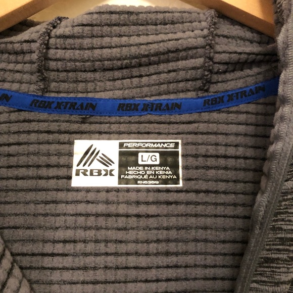 RBX X-TRAIN Hoodie Performance Heather Grey NWT - Picture 3 of 5